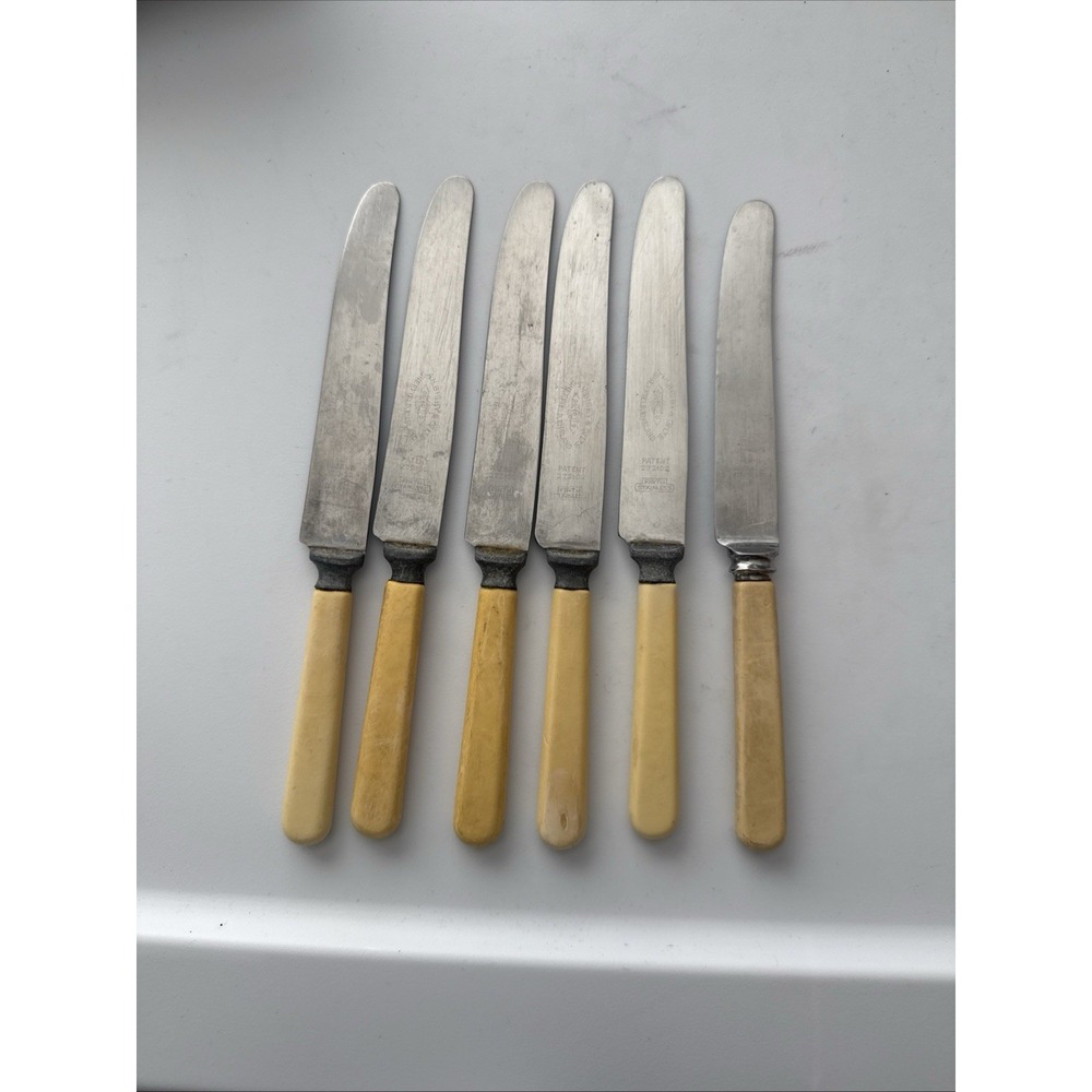 A.H. Bisby & Co. Ltd Set of 6 Sheffield Knives England Stainless
